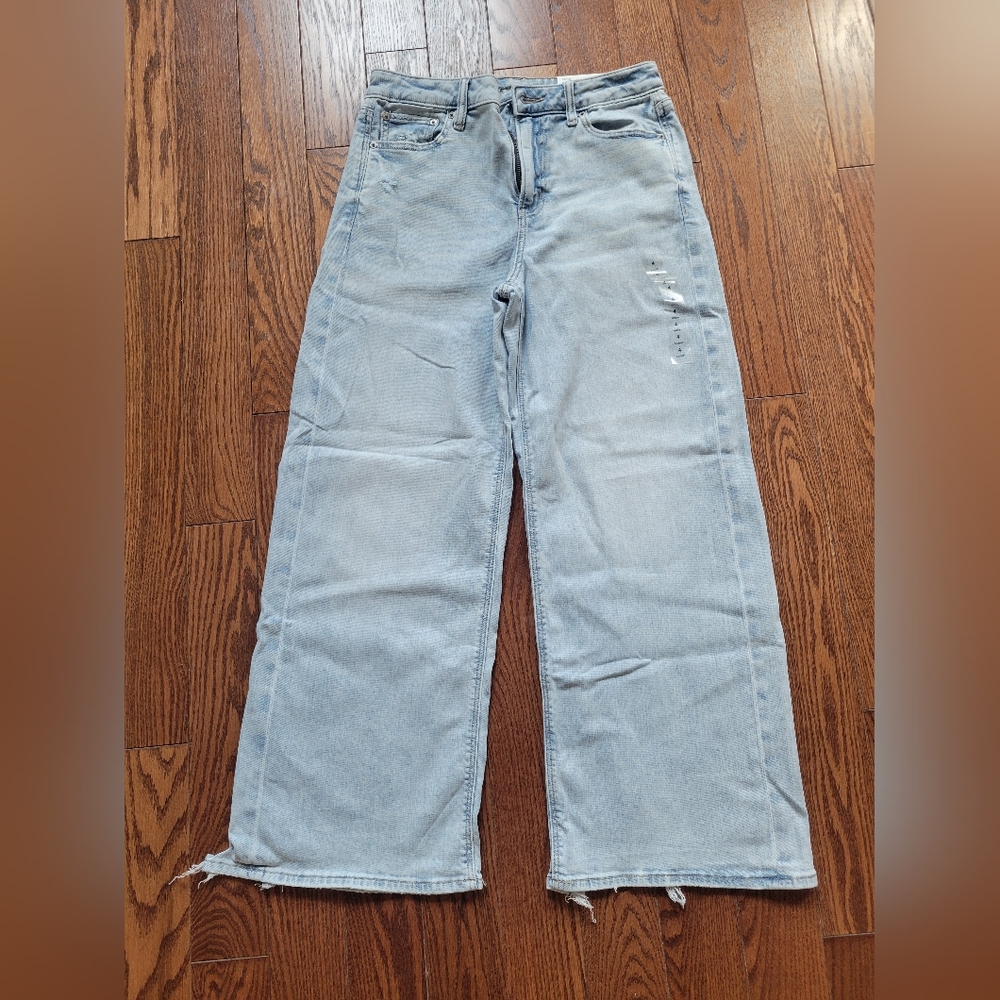American Eagle Dreamy Drape Super High Rise Baggy Wide Leg Jeans